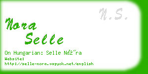 nora selle business card